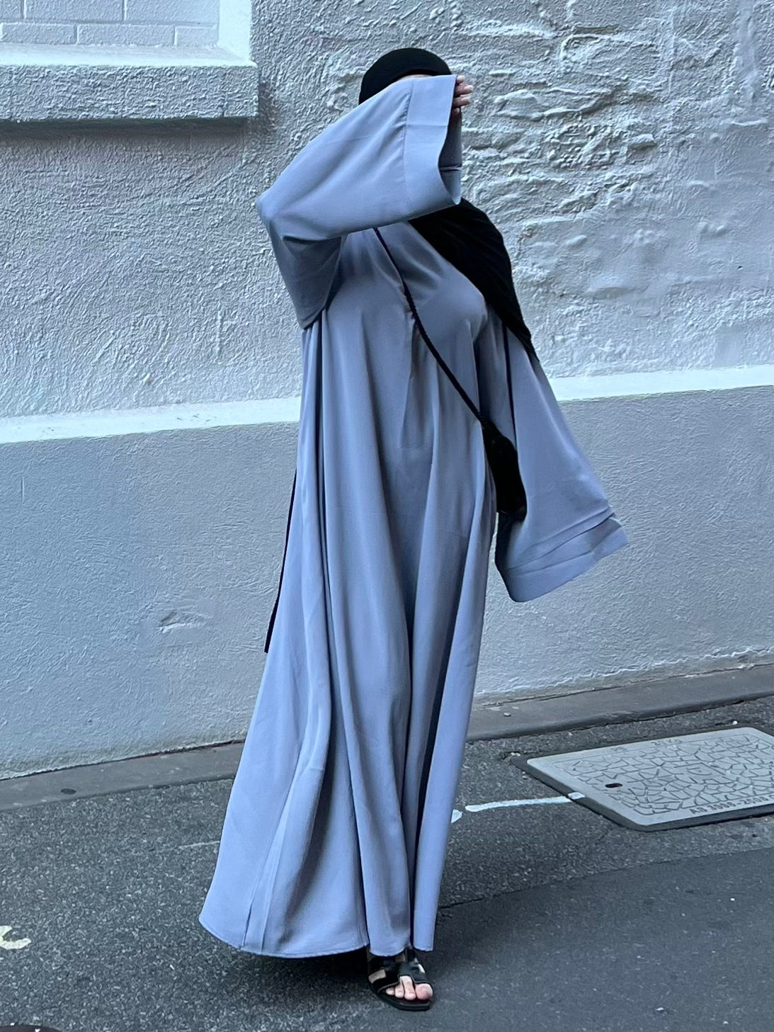 Sham Abaya - Light Grey