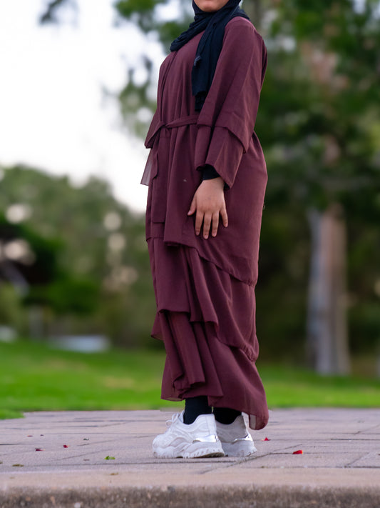 Kids Abaya - Brown
