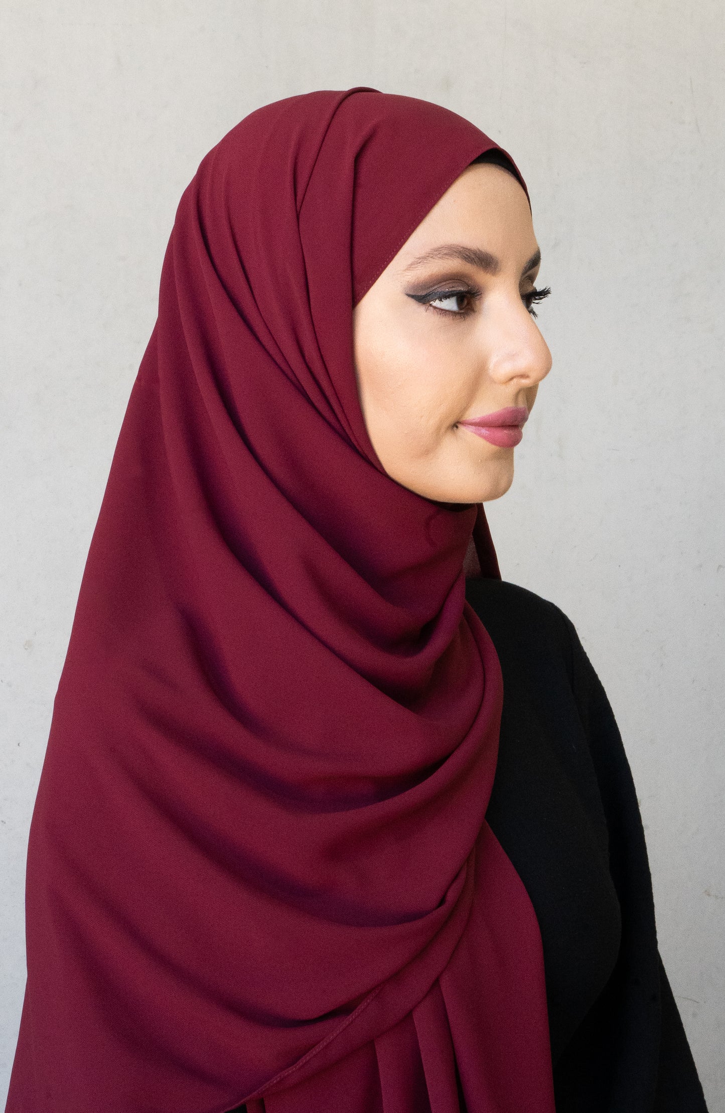 Maroon Majesty chiffon