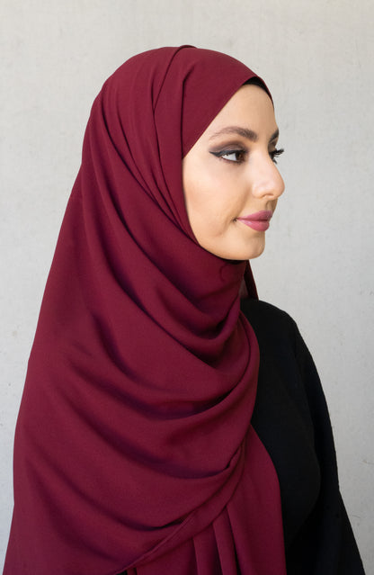 Maroon Majesty chiffon