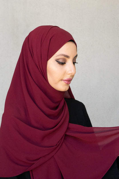 Maroon Majesty chiffon