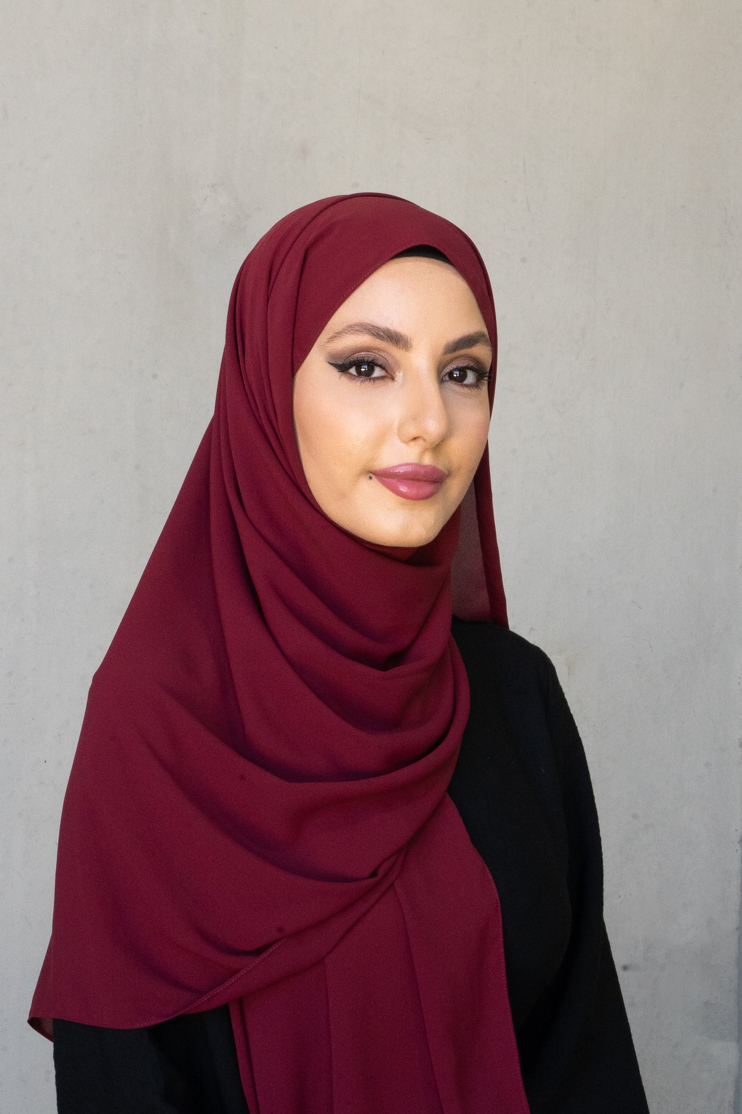 Maroon Majesty chiffon
