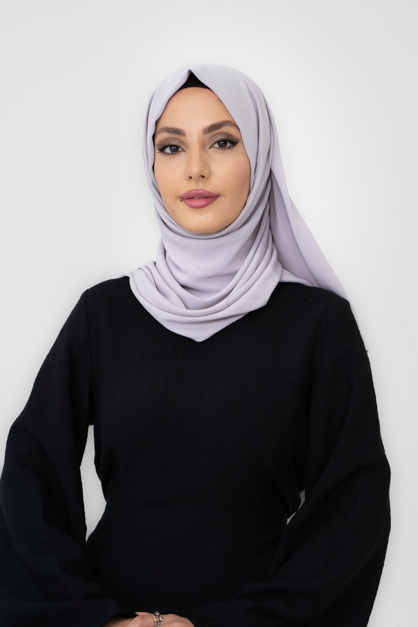 Slate Silver chiffon