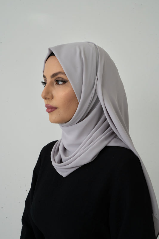 Slate Silver chiffon