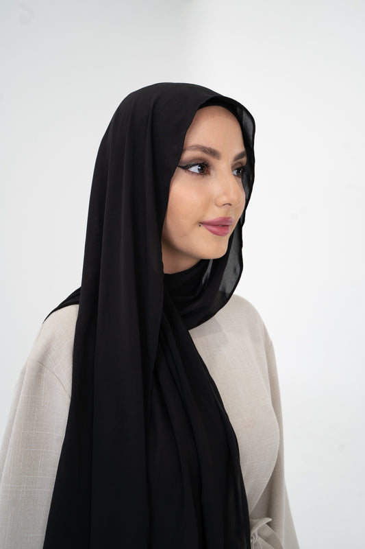 Midnight Black chiffon