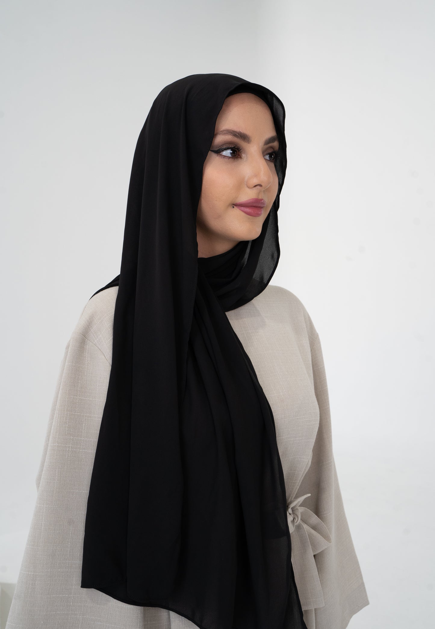 Midnight Black chiffon